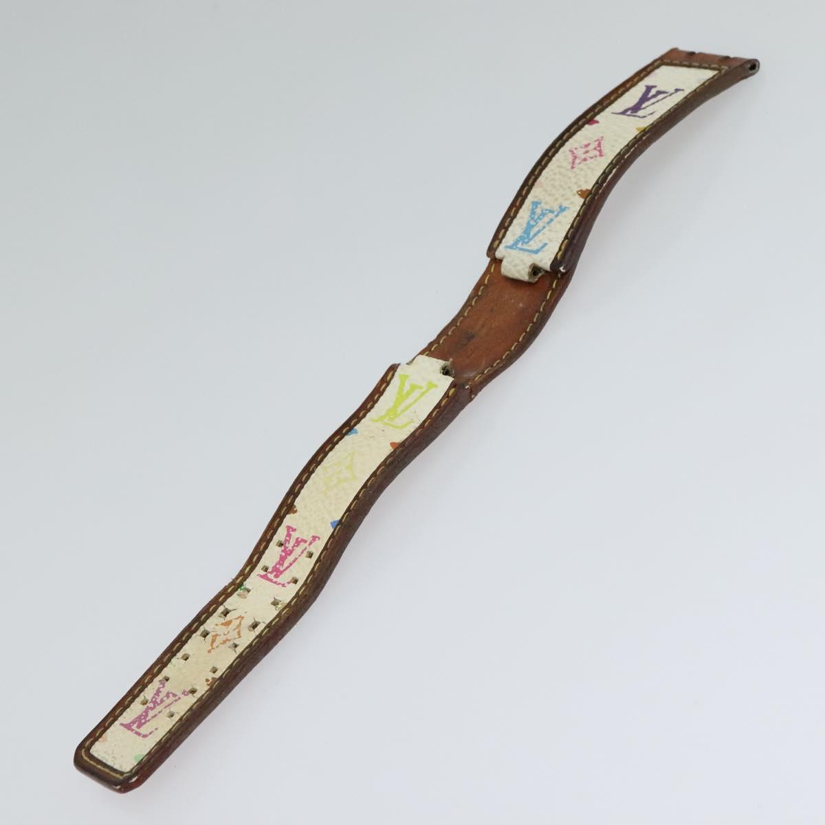 LOUIS VUITTON Monogram Multicolor Watches 109/500 White LV Auth 115748A