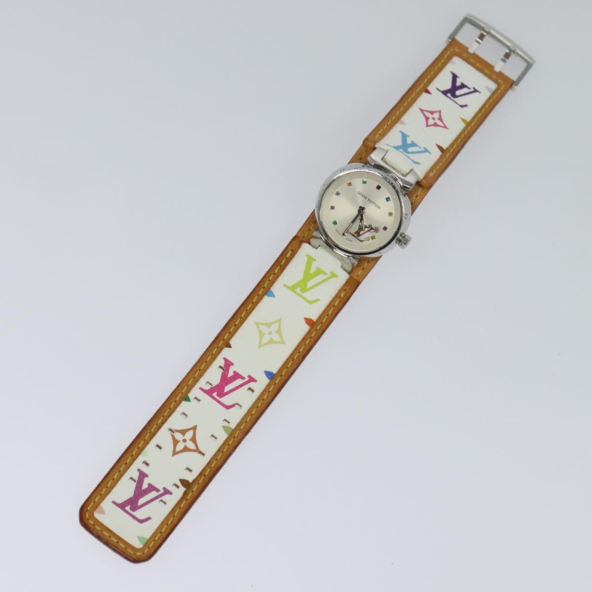 LOUIS VUITTON Monogram Multicolor Watches 109/500 White LV Auth 115748A