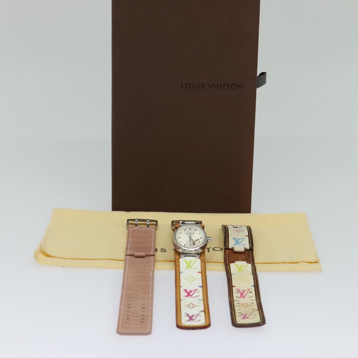 LOUIS VUITTON Monogram Multicolor Watches 109/500 White LV Auth 115748A