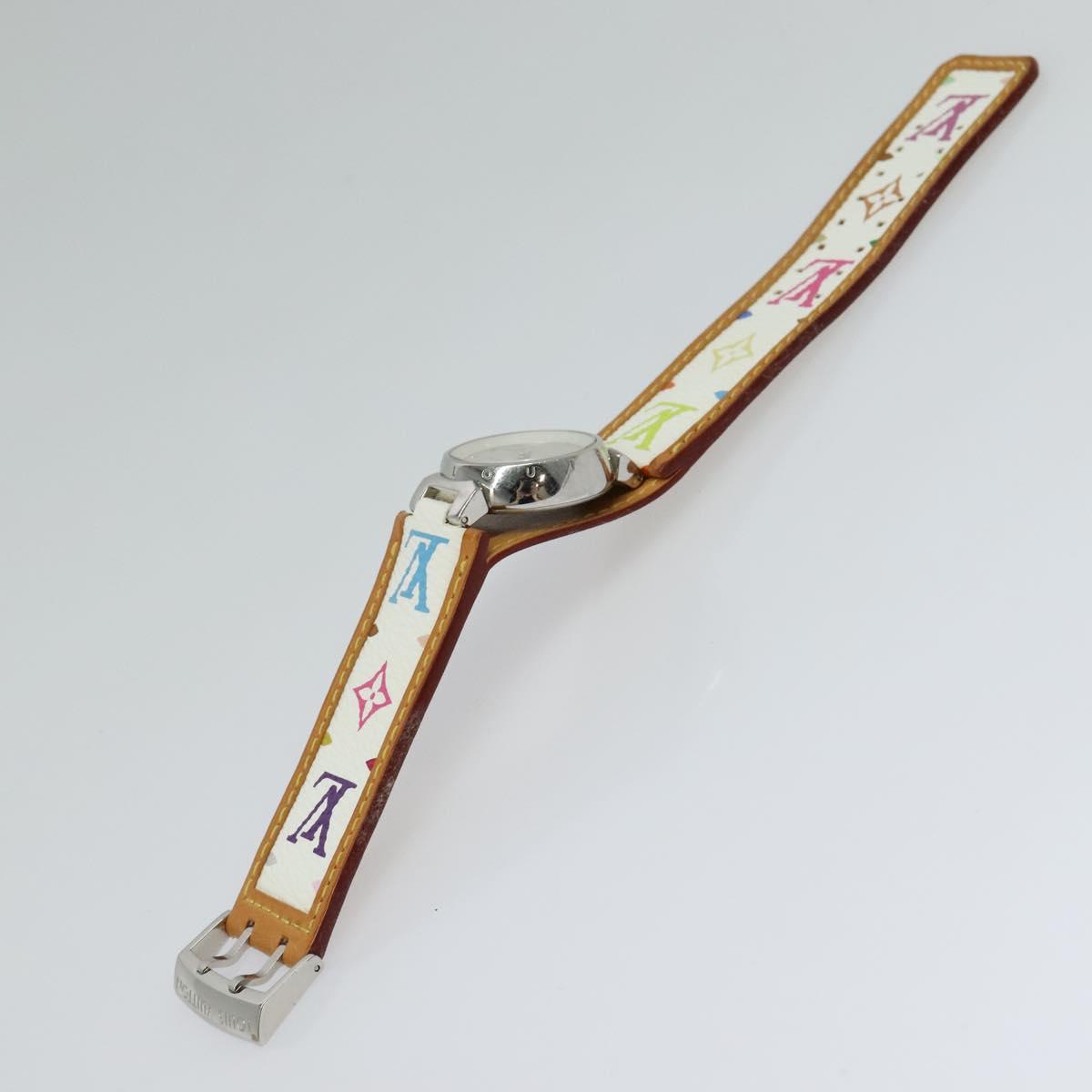 LOUIS VUITTON Monogram Multicolor Watches 109/500 White LV Auth 115748A
