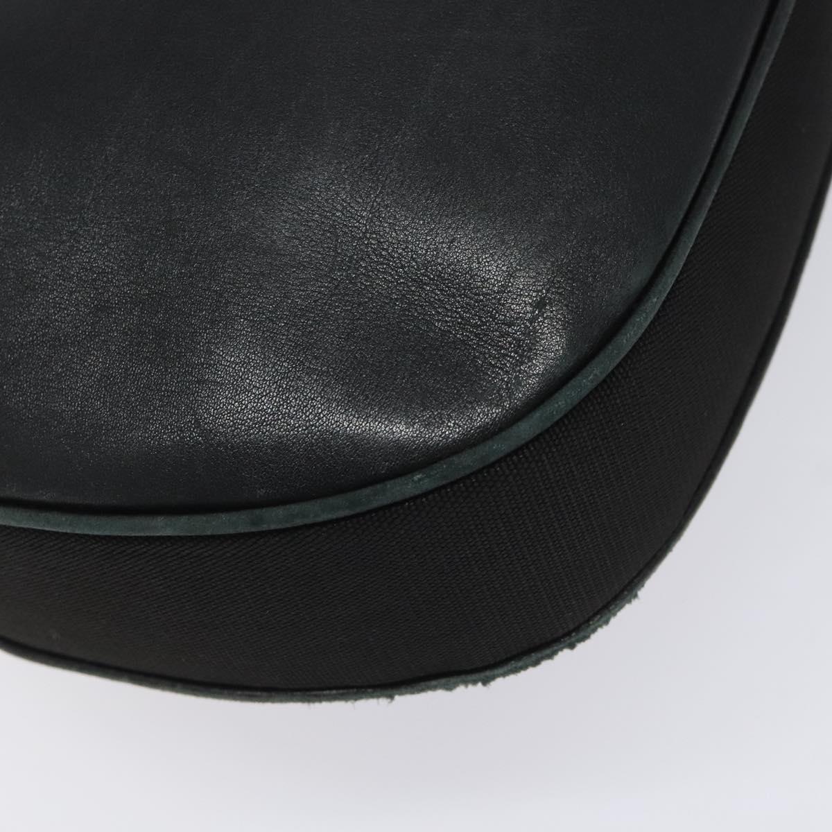 GUCCI Shoulder Bag Leather Black Silver 001 3315 Auth 115752