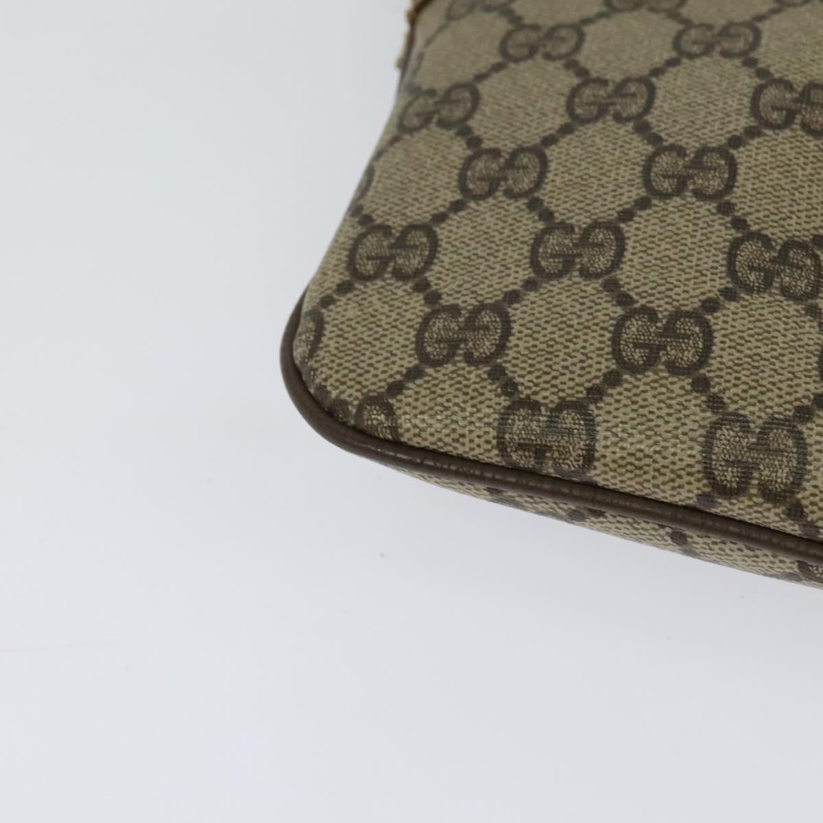 GUCCI GG Supreme Web Sherry Line Shoulder Bag PVC Beige 904 02 047 Auth 115823
