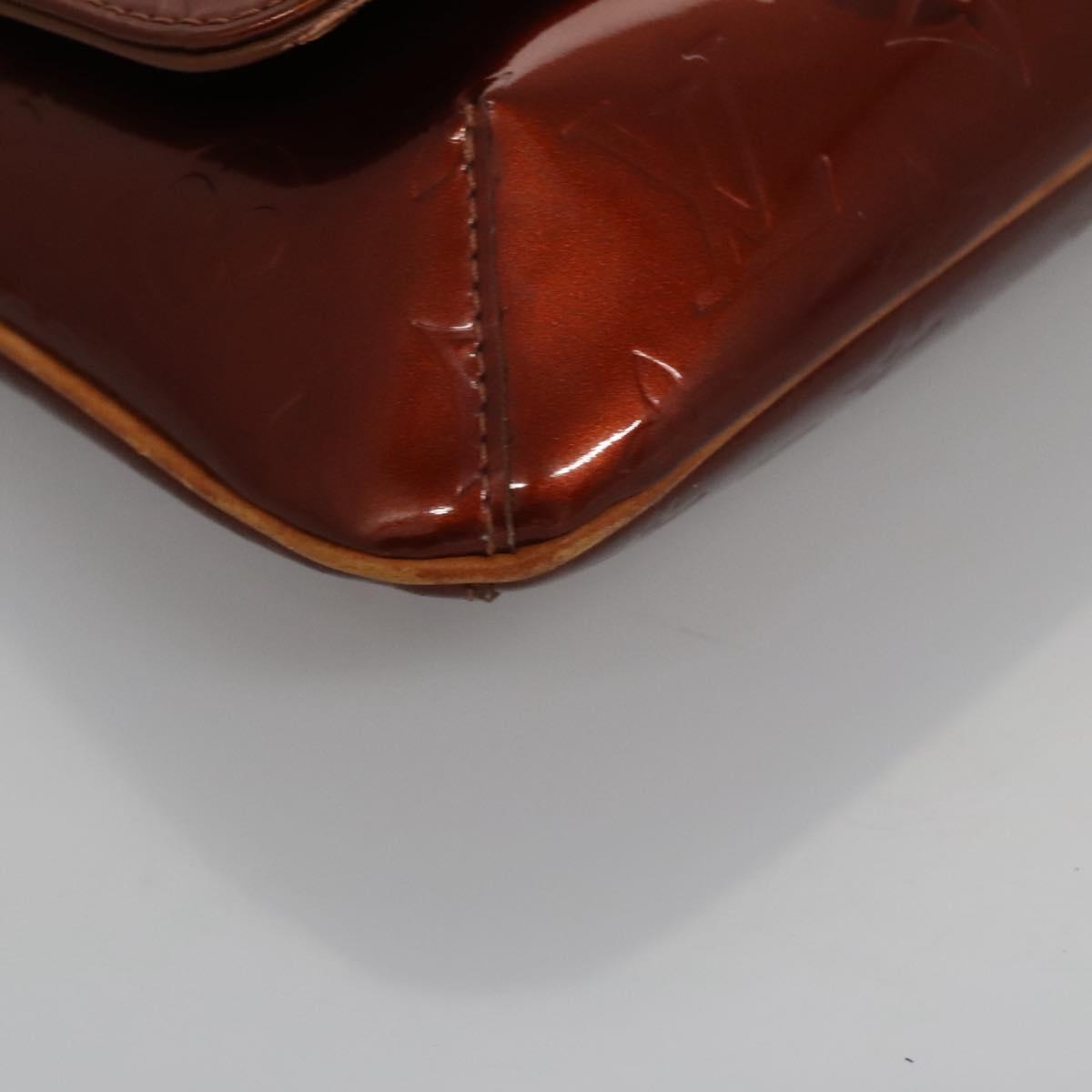 LOUIS VUITTON Monogram Vernis Thompson Street Bag Bronze M91124 LV Auth 115834