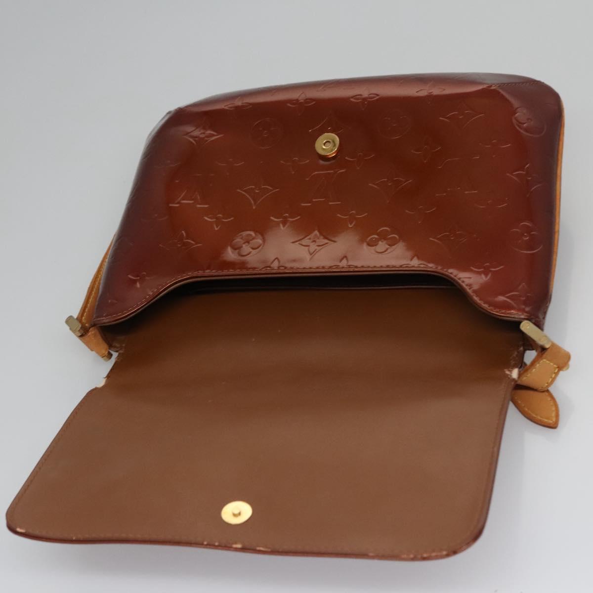 LOUIS VUITTON Monogram Vernis Thompson Street Bag Bronze M91124 LV Auth 115834