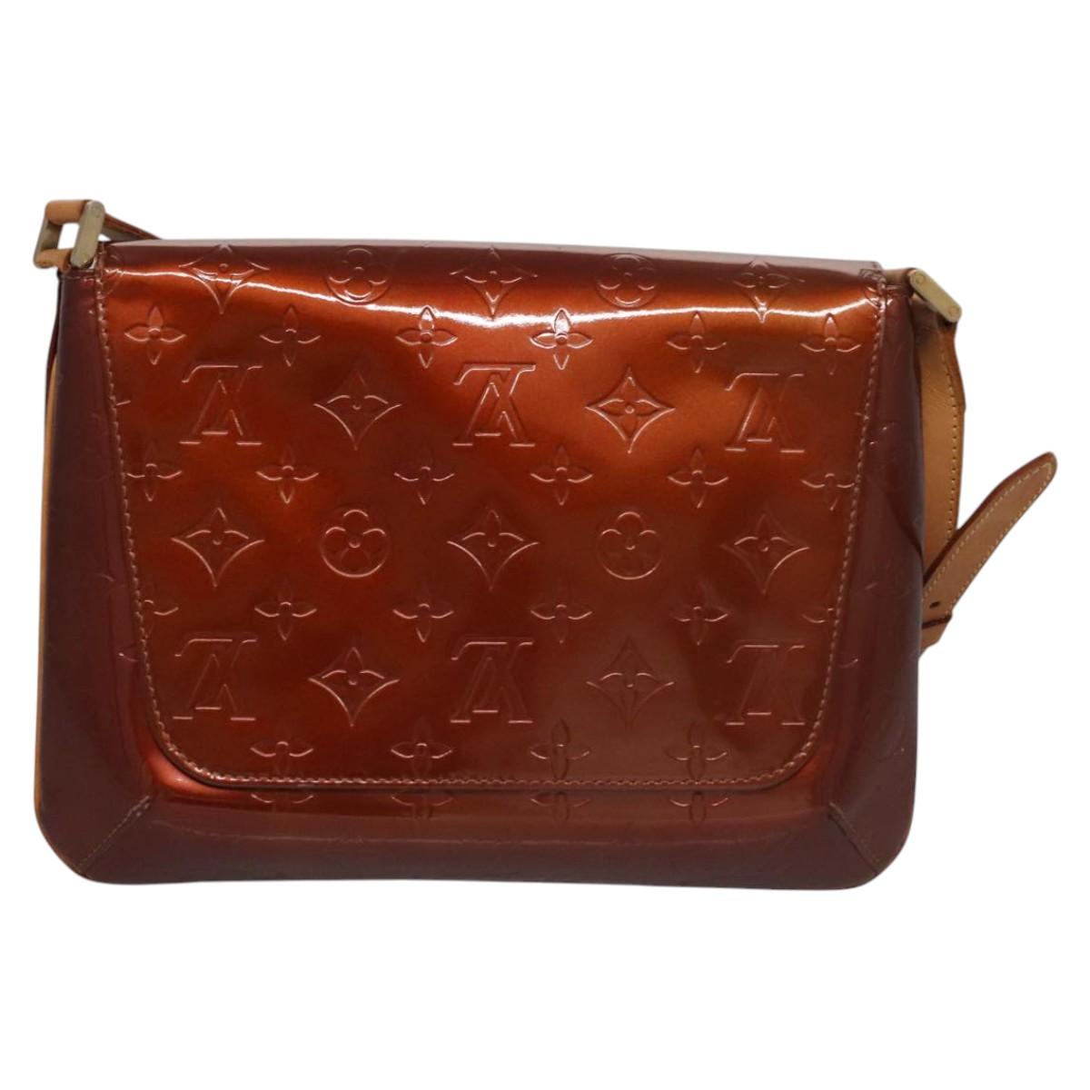 LOUIS VUITTON Monogram Vernis Thompson Street Bag Bronze M91124 LV Auth 115834