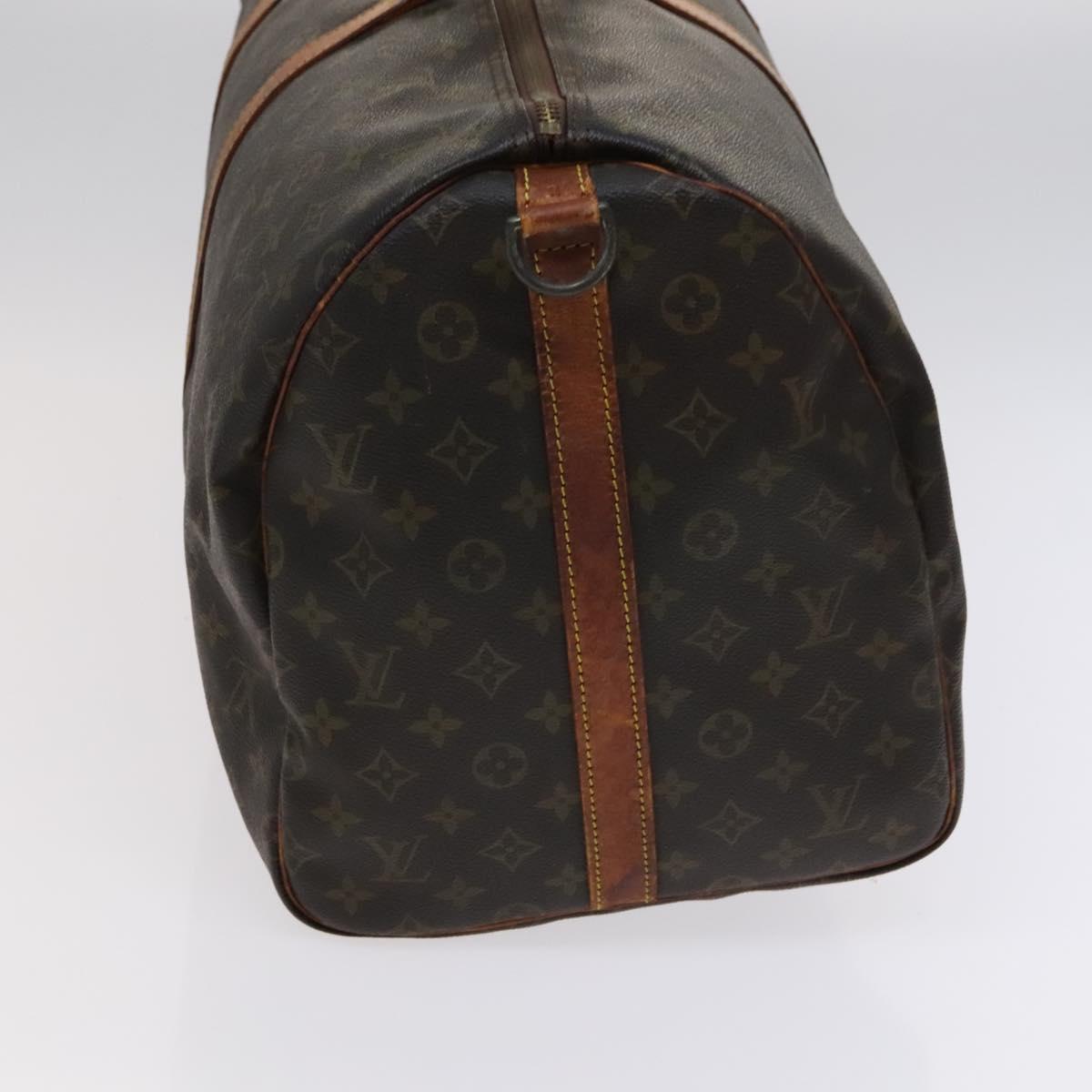 LOUIS VUITTON Monogram Keepall Bandouliere 55 Boston Bag M41414 LV Auth 115850