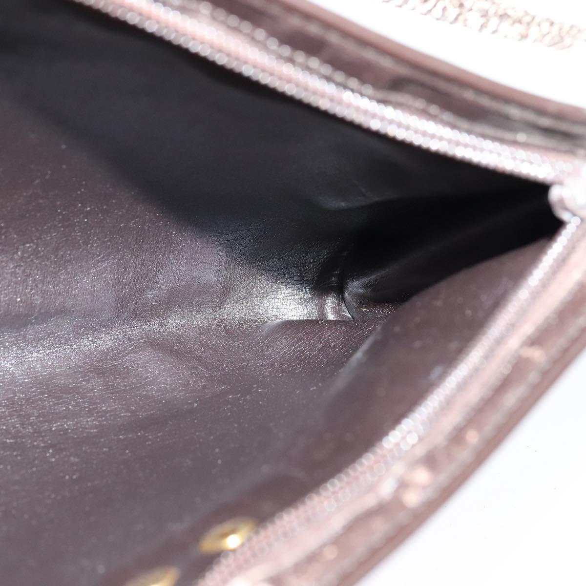 Christian Dior Trotter Canvas Shoulder Bag Beige Auth 115861