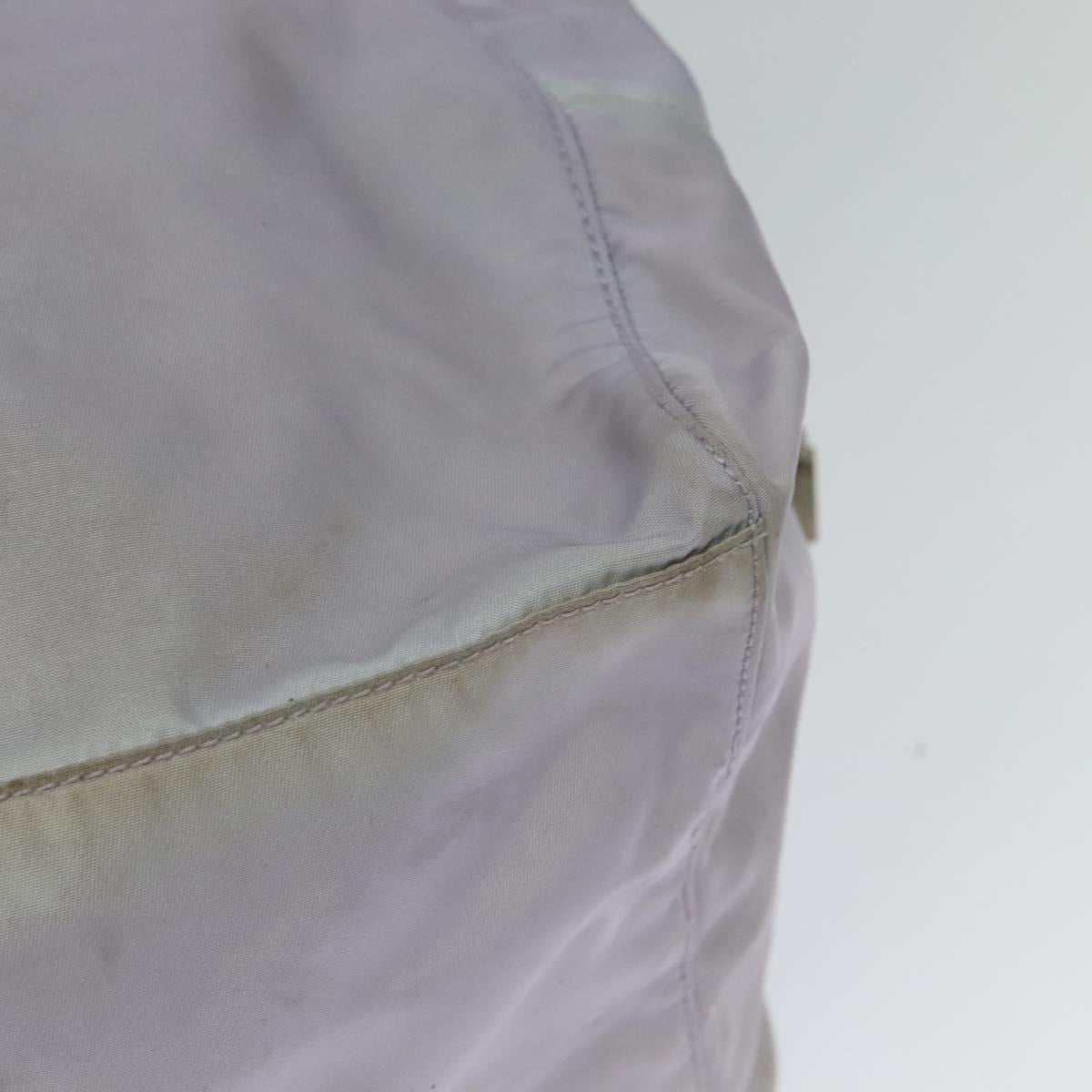 PRADA Boston Bag Nylon Purple Silver Auth 115876