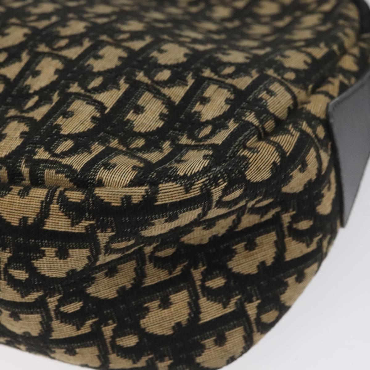 Christian Dior Trotter Canvas Shoulder Bag Black Auth 115877