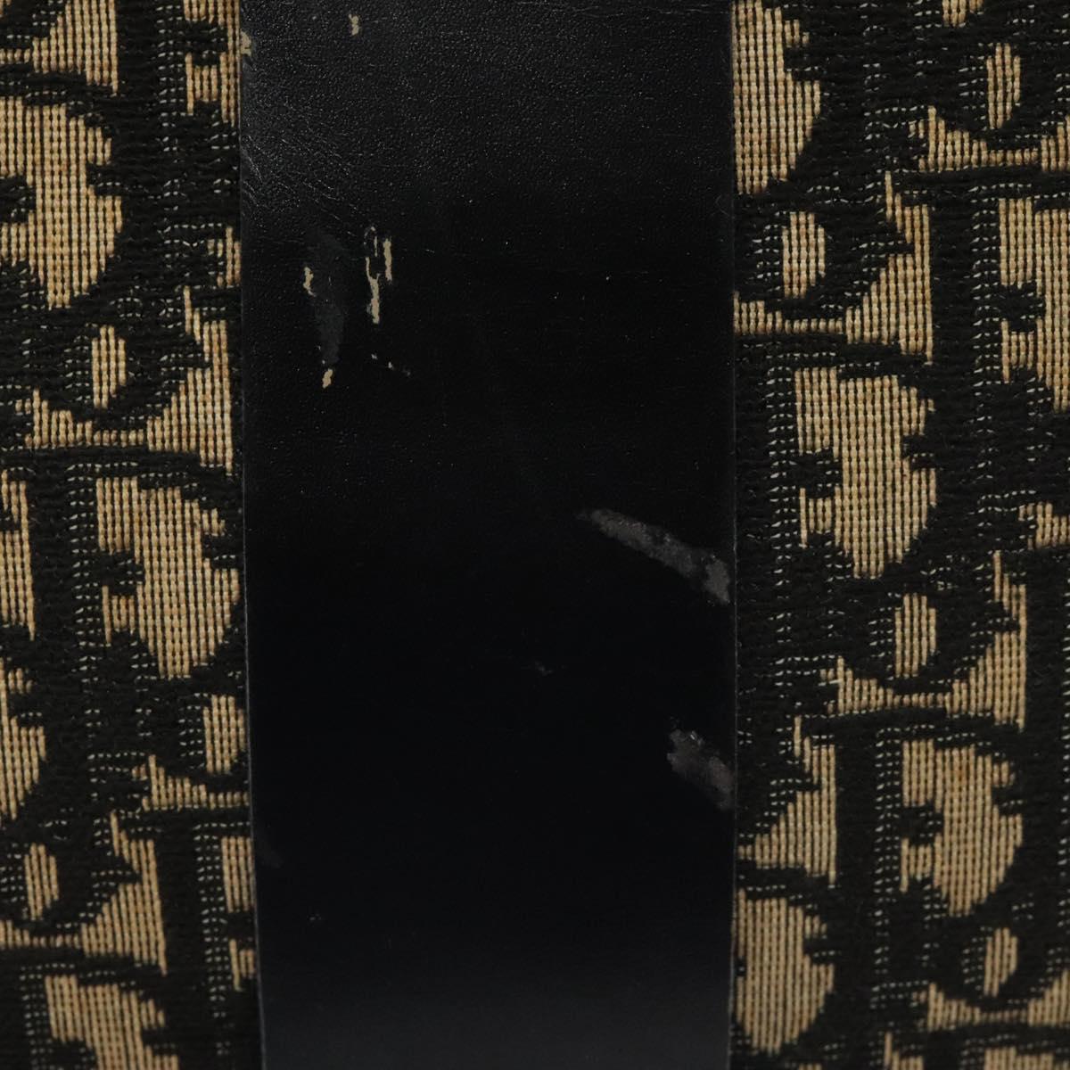 Christian Dior Trotter Canvas Shoulder Bag Black Auth 115877