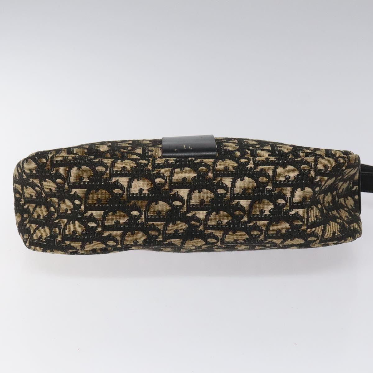 Christian Dior Trotter Canvas Shoulder Bag Black Auth 115877