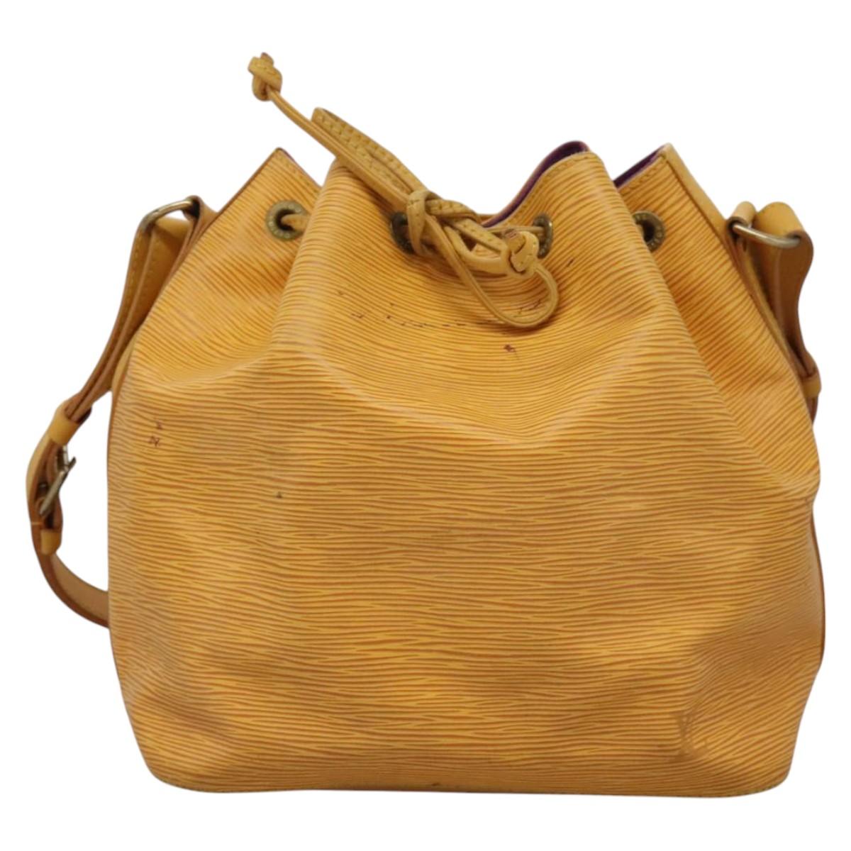 LOUIS VUITTON Epi Petit Noe Shoulder Bag Yellow M44109 LV Auth 115896