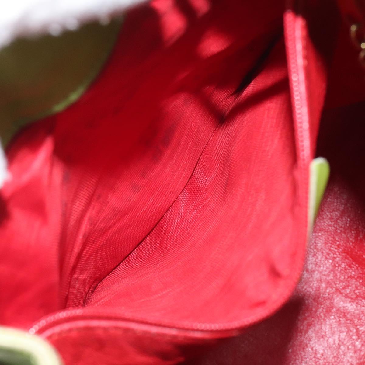 CELINE Shoulder Bag Leather Green Auth 115918