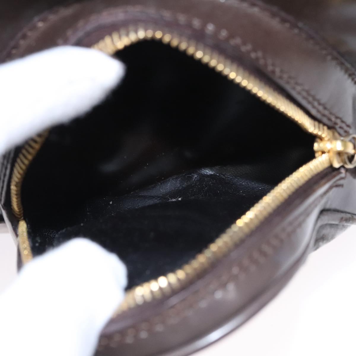 GUCCI Bamboo Body Bag Patent leather Brown 003 2113 0127 Auth 115951