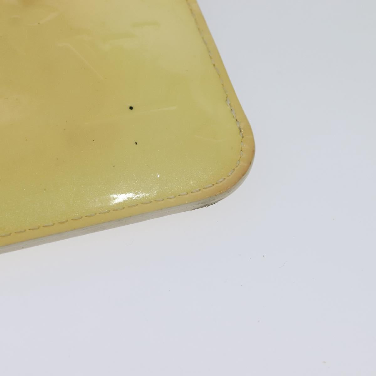 LOUIS VUITTON Vernis Pochette ClesNM Coin Purse Perle M93558 LV Auth 115954