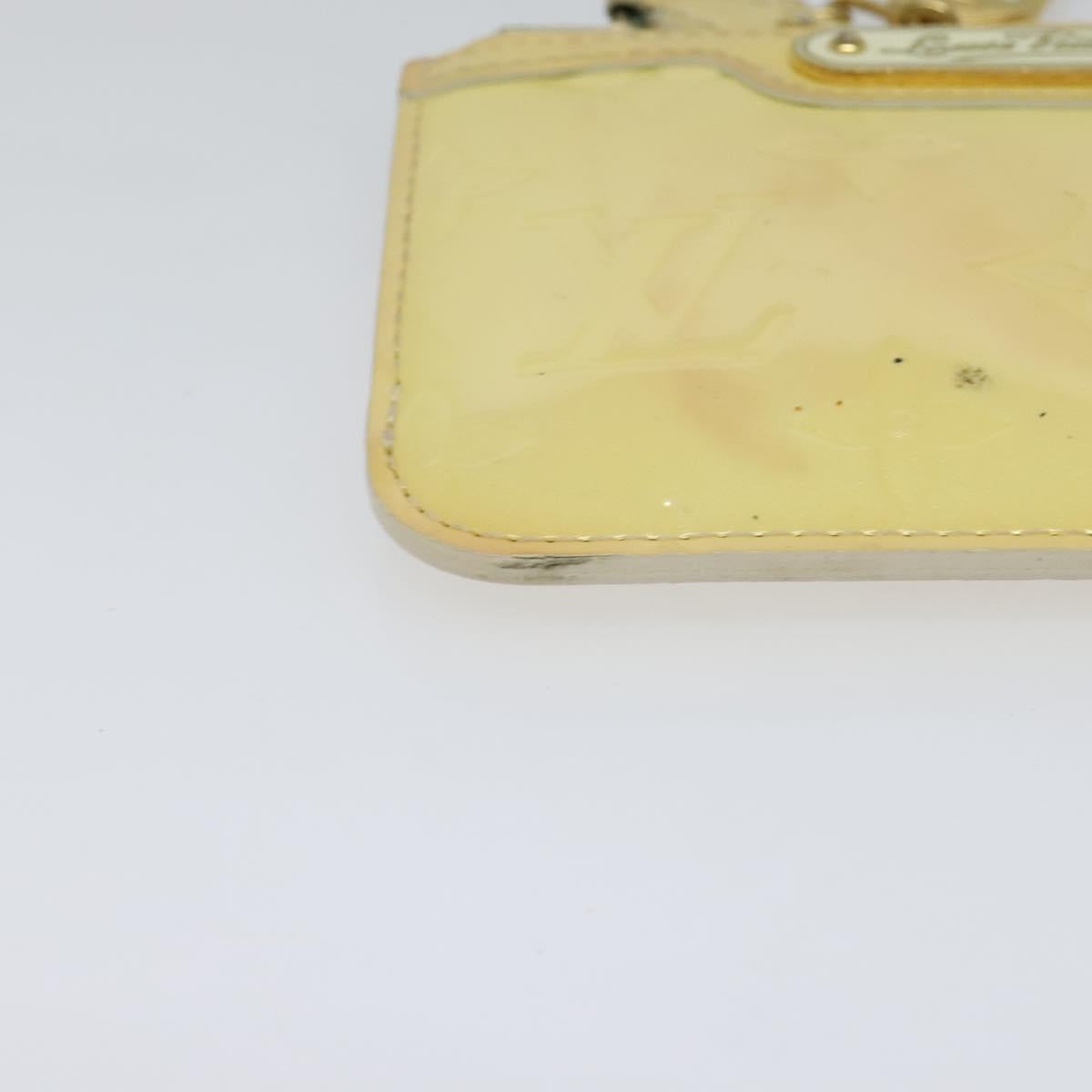 LOUIS VUITTON Vernis Pochette ClesNM Coin Purse Perle M93558 LV Auth 115954