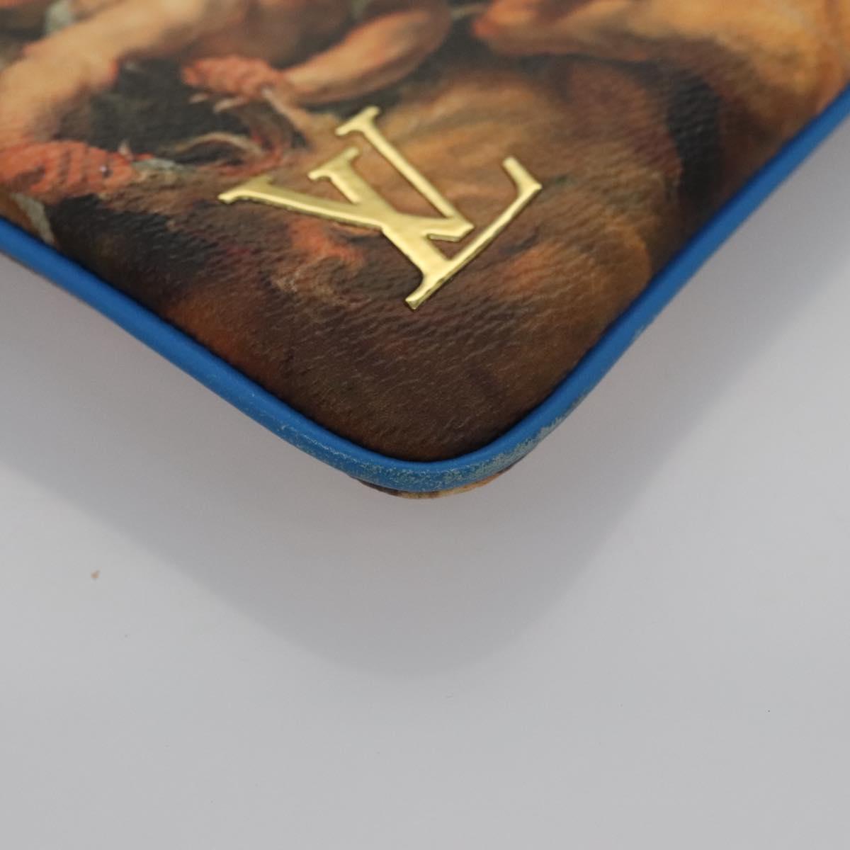 LOUIS VUITTON Celty Pochette Plat Pouch Koons Rubens M64617 LV Auth 115961SAM