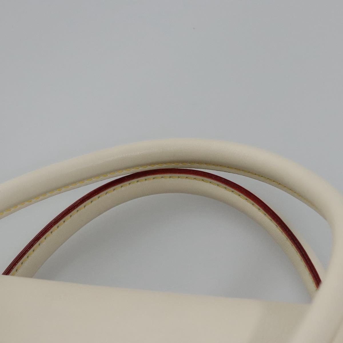 LOUIS VUITTON Suhari Extravagan Hand Bag Leather White M91803 LV Auth 115974SM