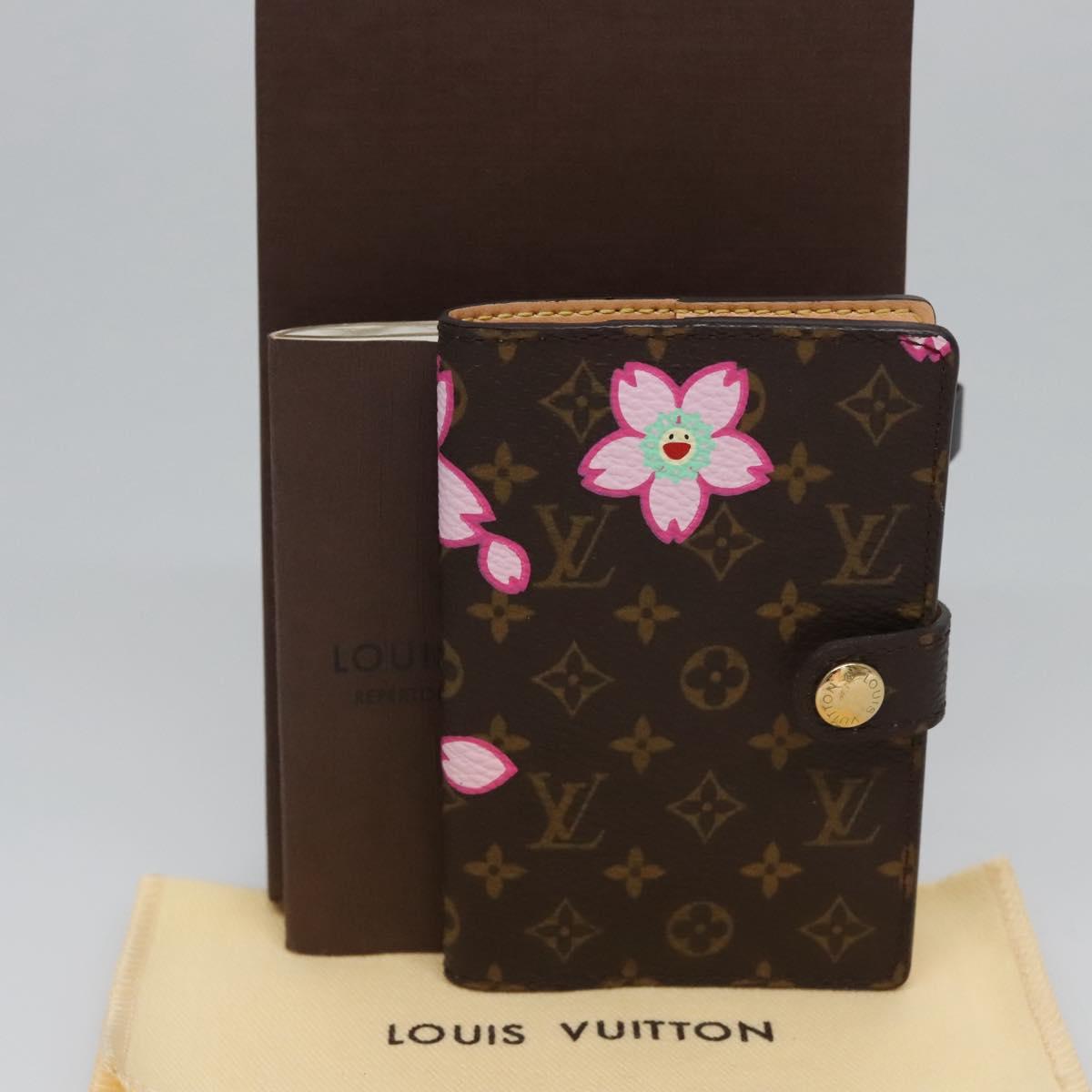 LOUIS VUITTON Cherry Blossom Agenda Mini Day Planner Cover M92021 Auth 115988S