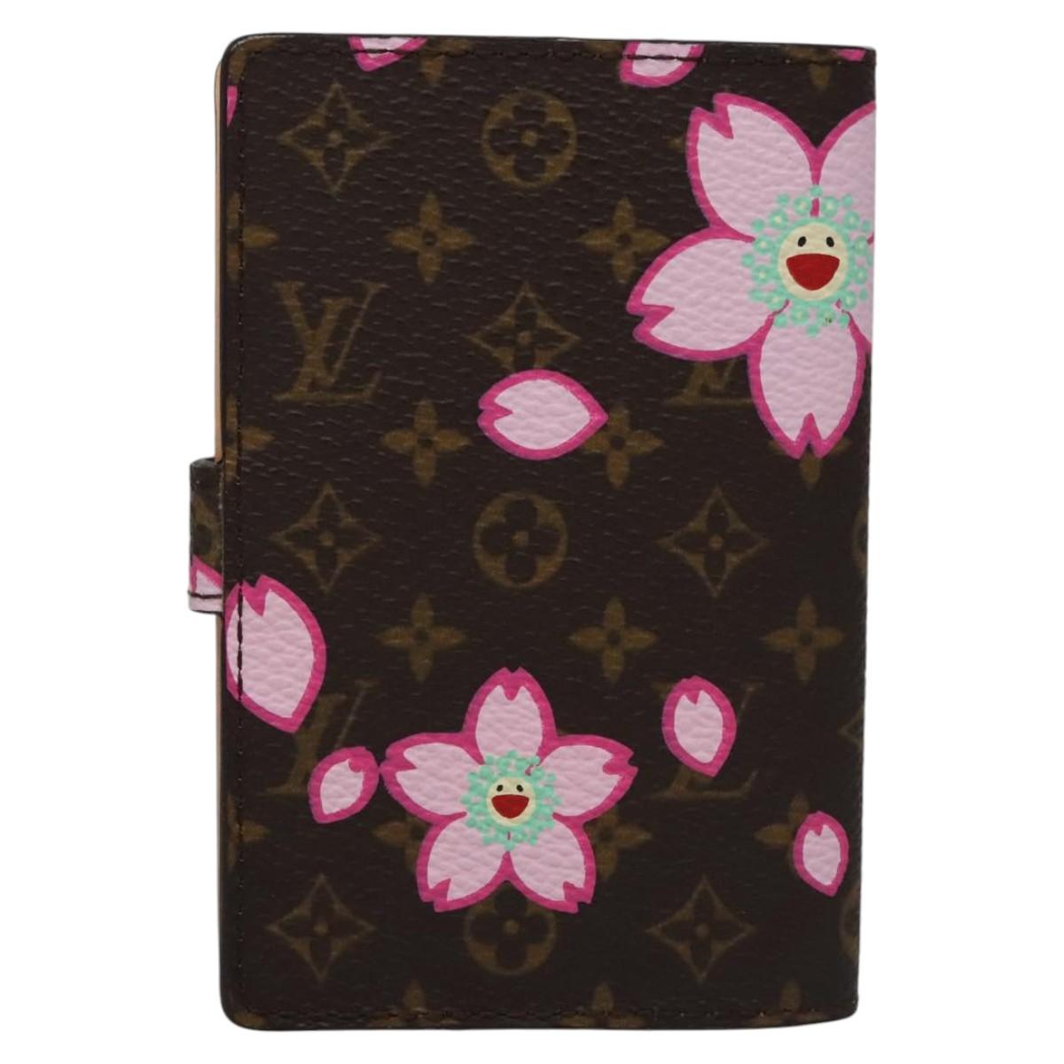 LOUIS VUITTON Cherry Blossom Agenda Mini Day Planner Cover M92021 Auth 115988SV