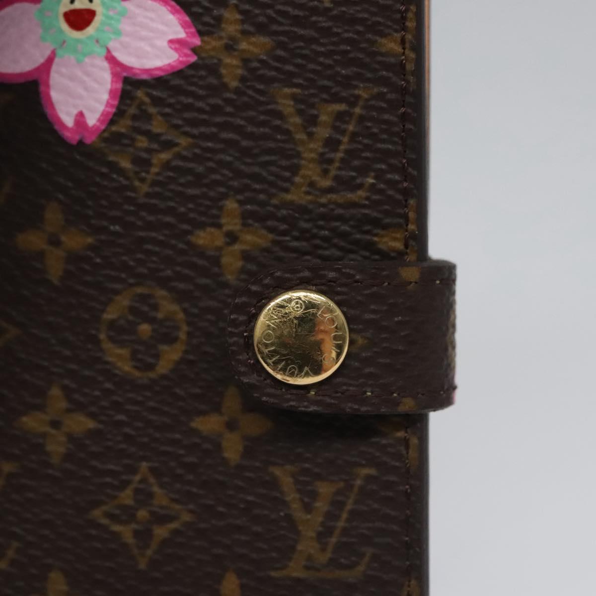 LOUIS VUITTON Cherry Blossom Agenda Mini Day Planner Cover M92021 Auth 115988SV