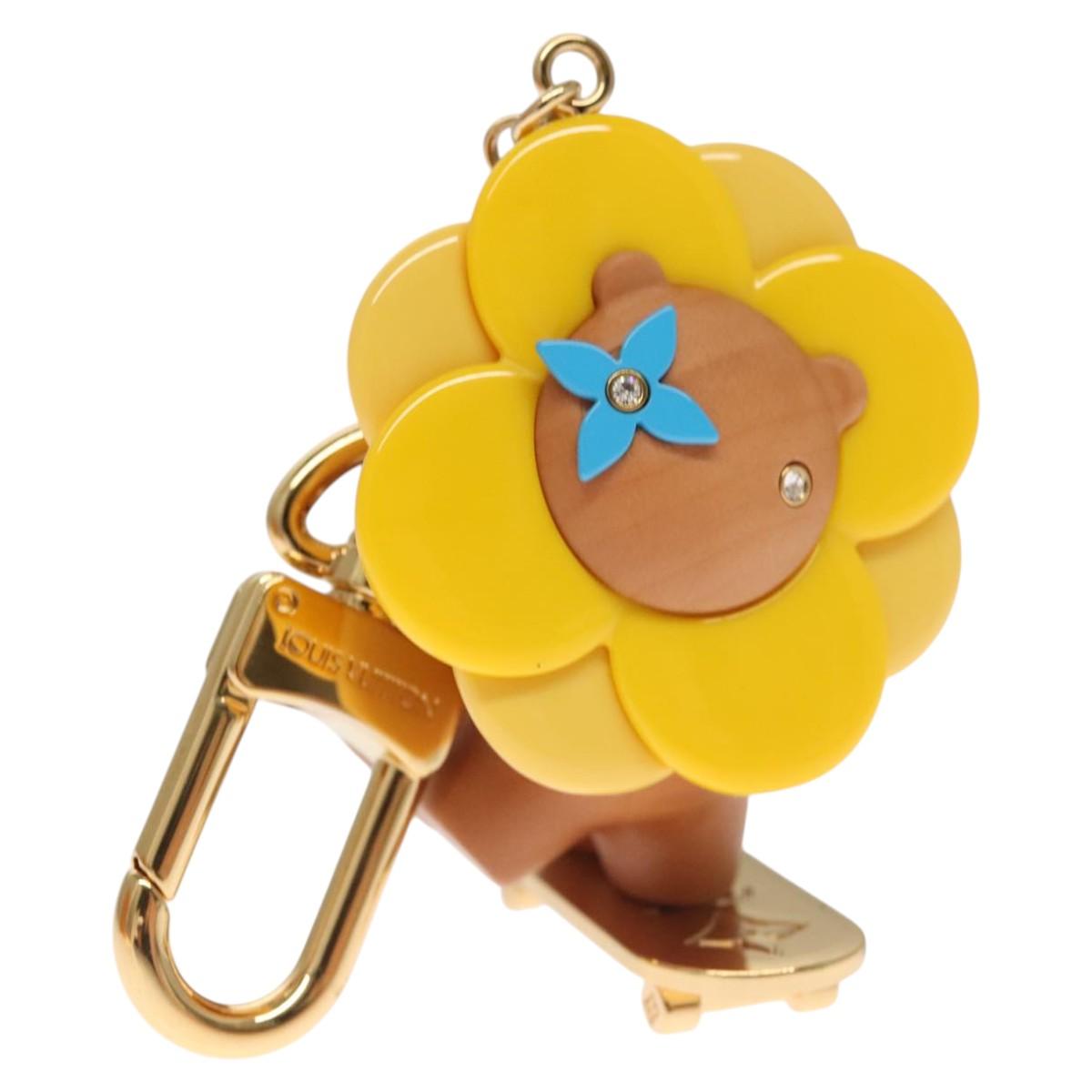 LOUIS VUITTON Petula Skate Charm metal Yellow M00869 LV Auth 115991S