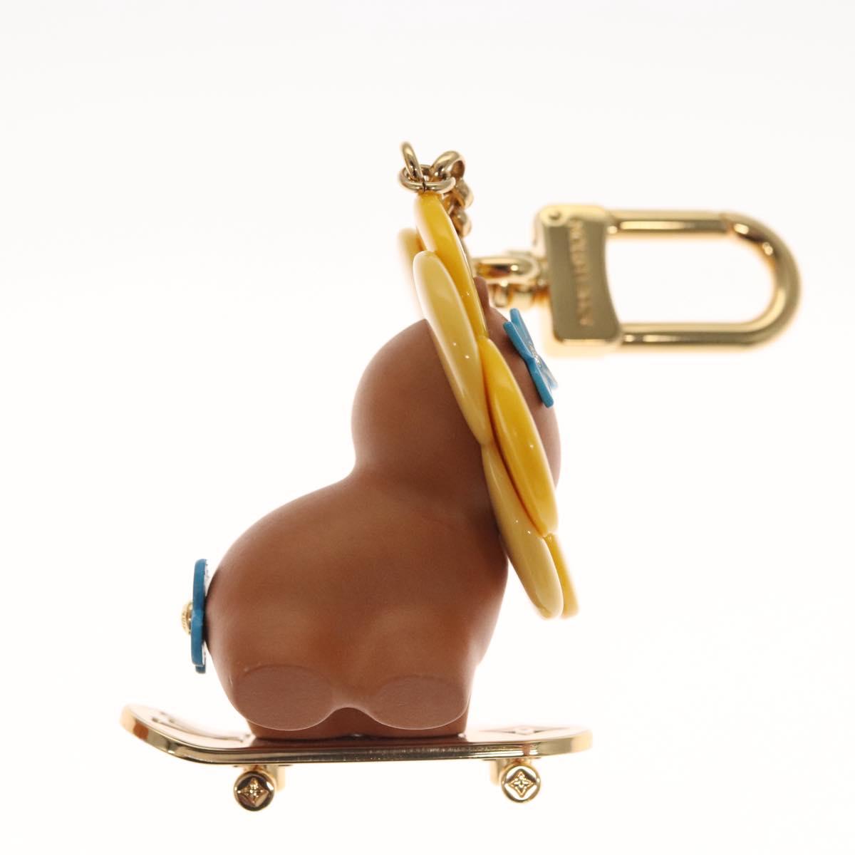 LOUIS VUITTON Petula Skate Charm metal Yellow M00869 LV Auth 115991S