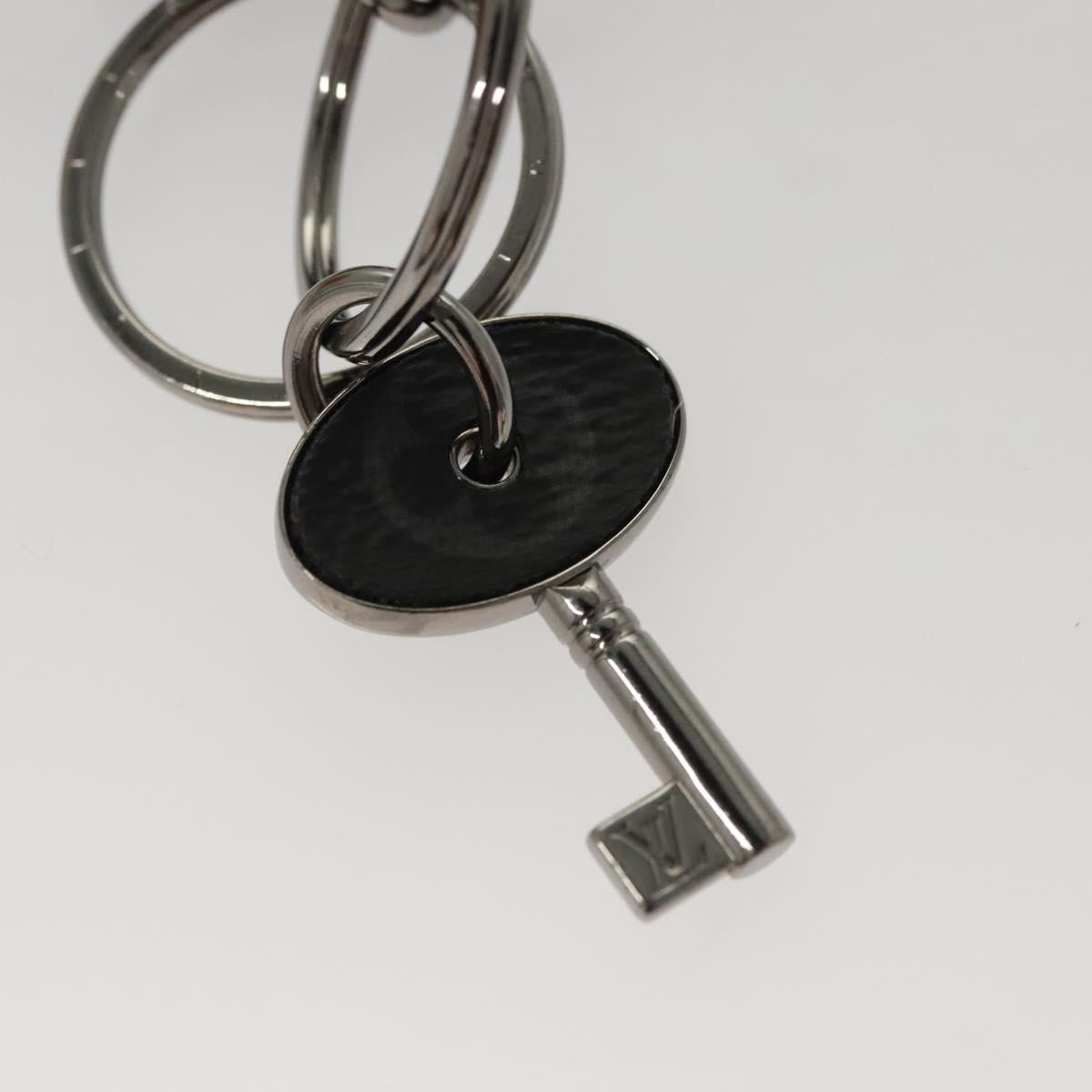 LOUIS VUITTON Monogram Eclipse Porte Cles LV Lock Charm M61951 LV Auth 116012