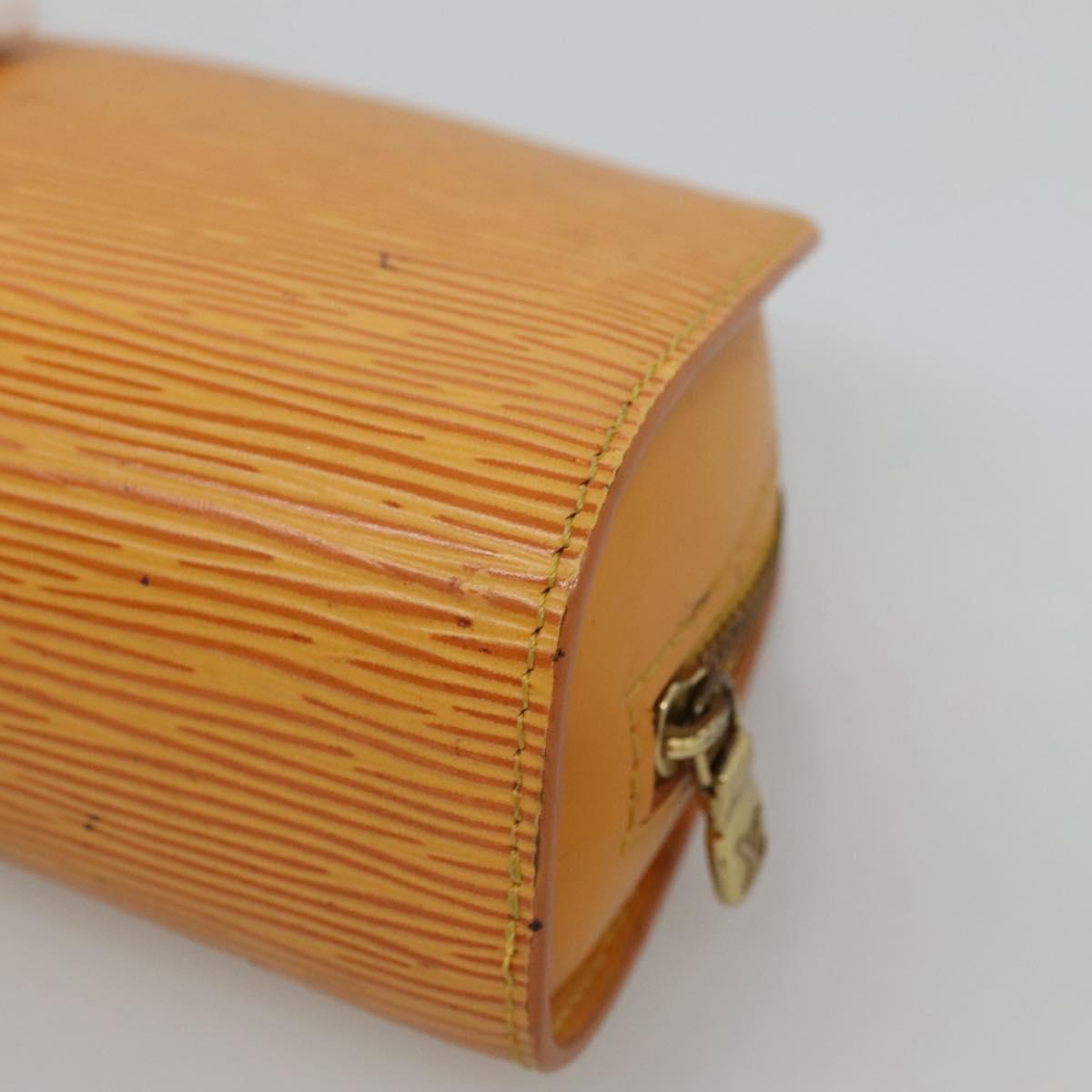 LOUIS VUITTON Epi Dauphine PM Pouch Yellow M48449 LV Auth 116024