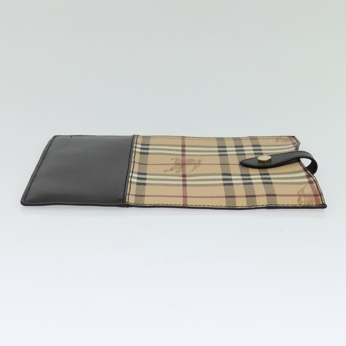 BURBERRY Nova Check iPad Case PVC Beige Gold Auth 116045