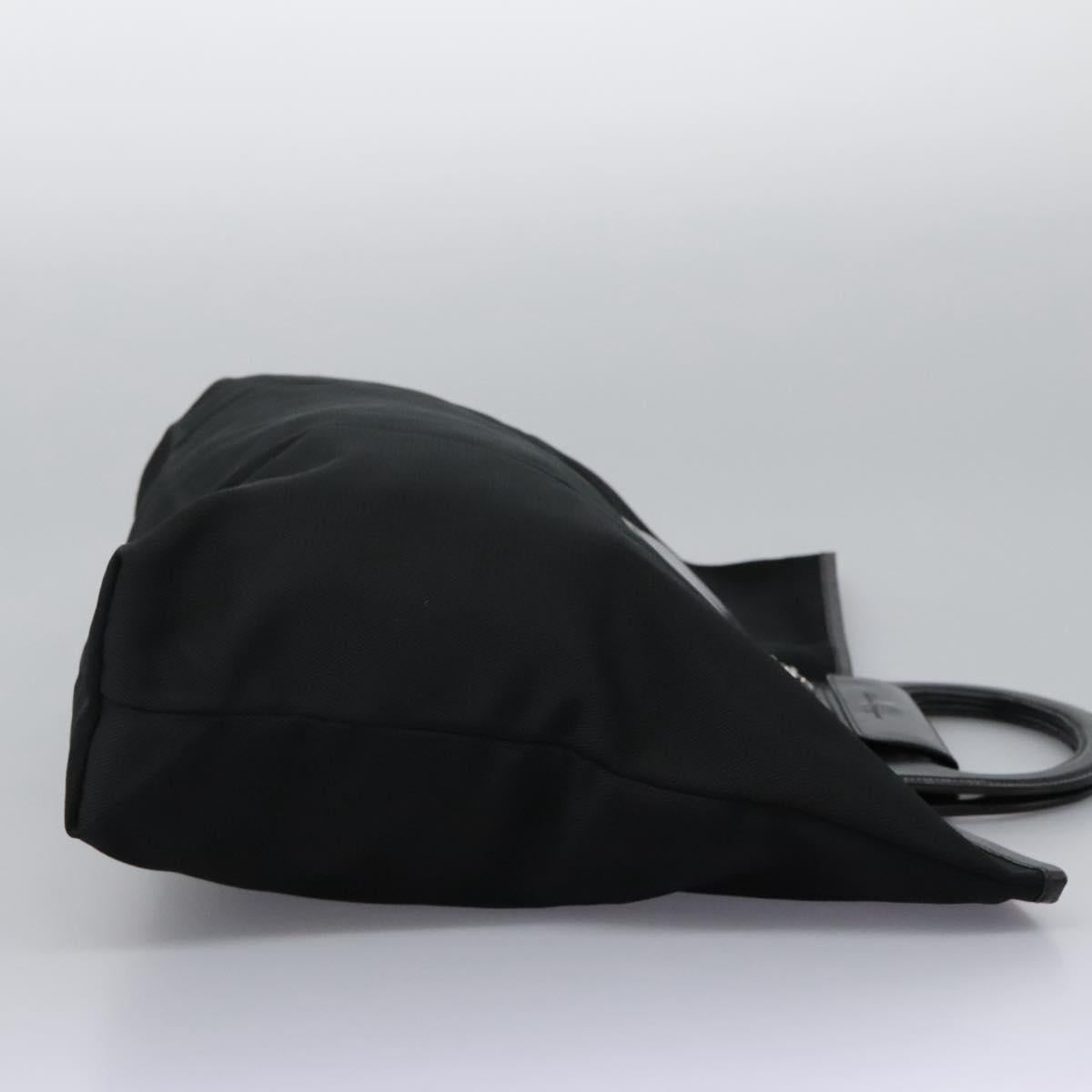 Salvatore Ferragamo Gancini Hand Bag Nylon Black Auth 116072