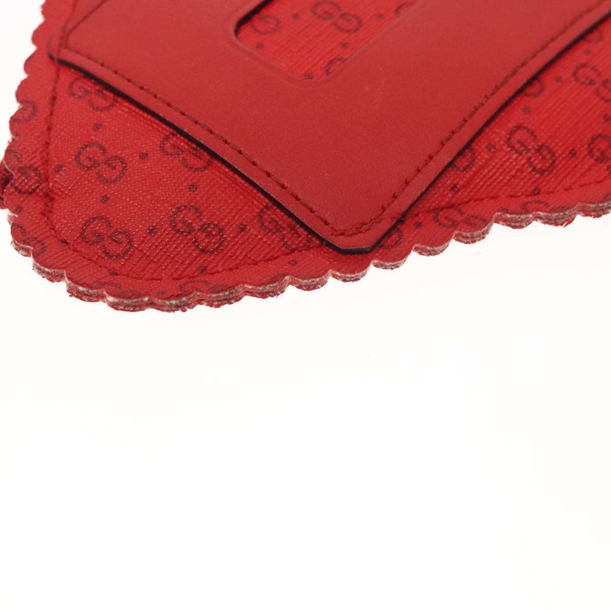 GUCCI Micro GG Supreme Chain Pouch Shoulder Bag PVC Red 576495 Auth 116081SAV