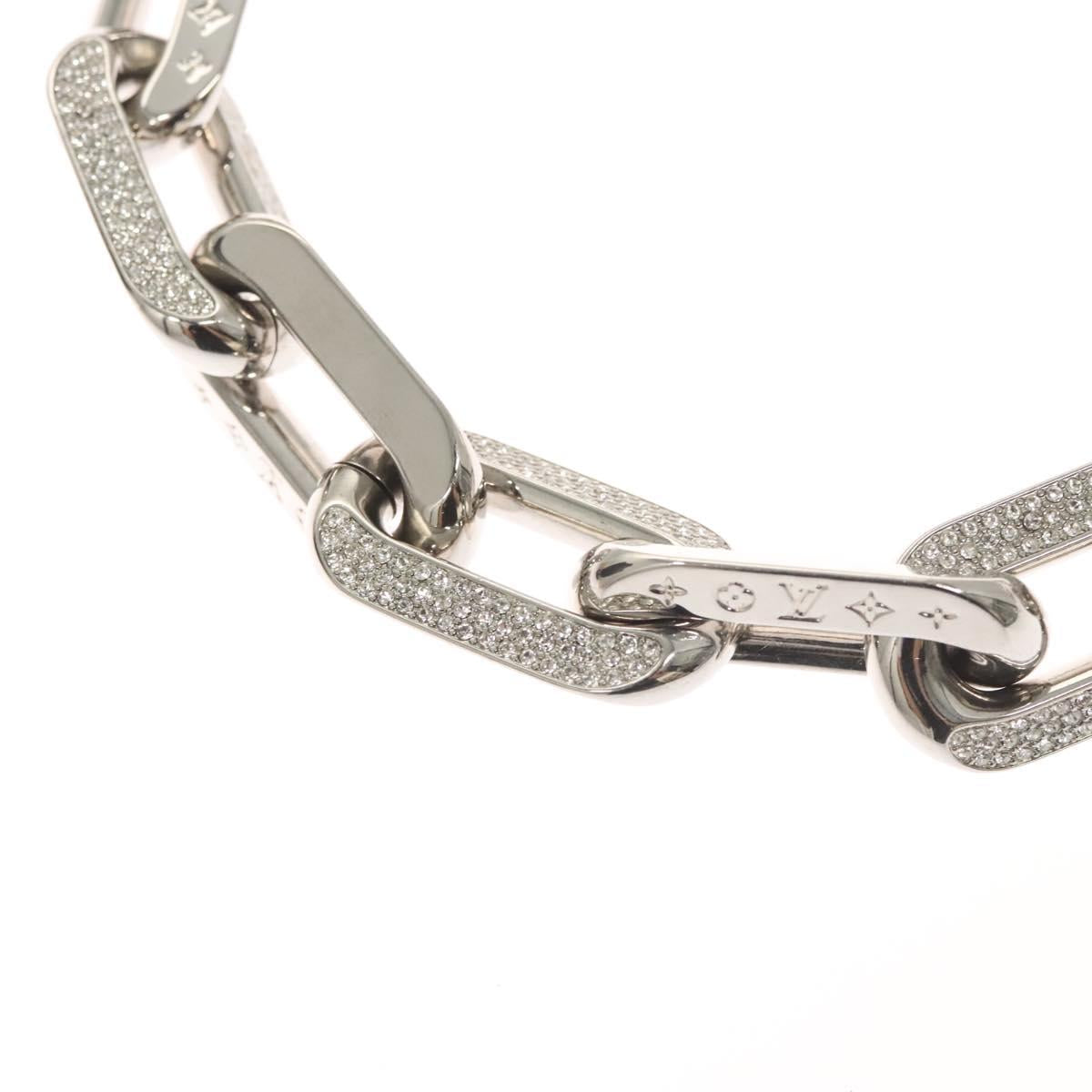 LOUIS VUITTON Collier LV Edge GM Necklace metal Silver tone MP3000 Auth 116084SAM