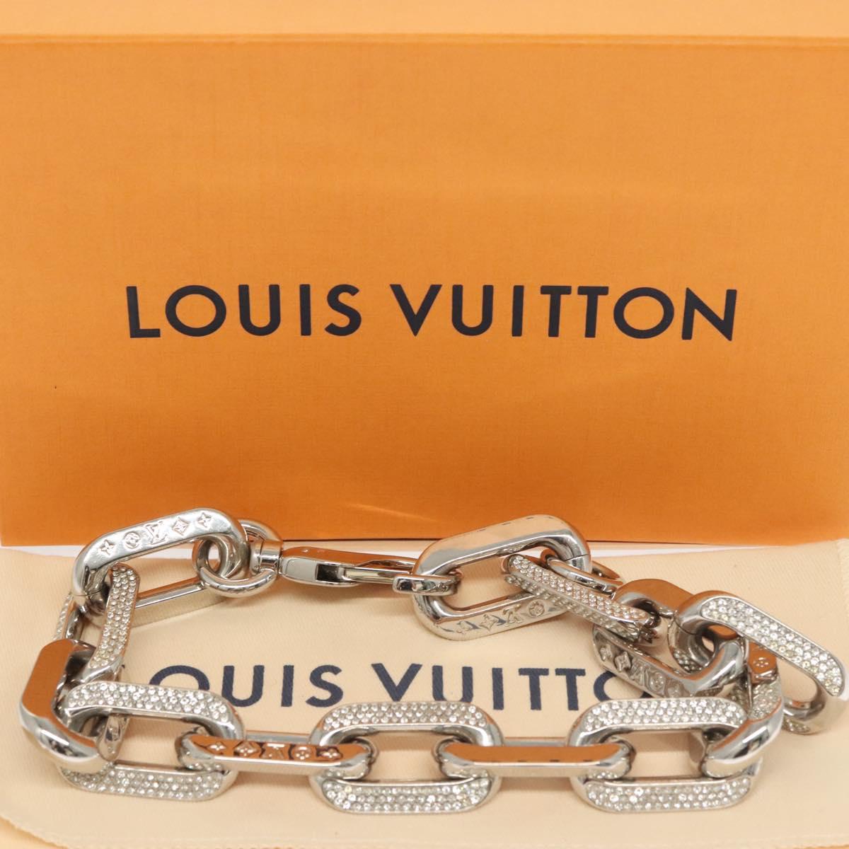 LOUIS VUITTON Collier LV Edge GM Necklace metal Silver tone MP3000 Auth 116084SAM