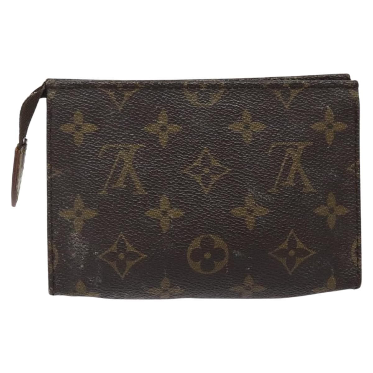 LOUIS VUITTON Monogram Poche Toilette 15 Pouch M47546 LV Auth 116089