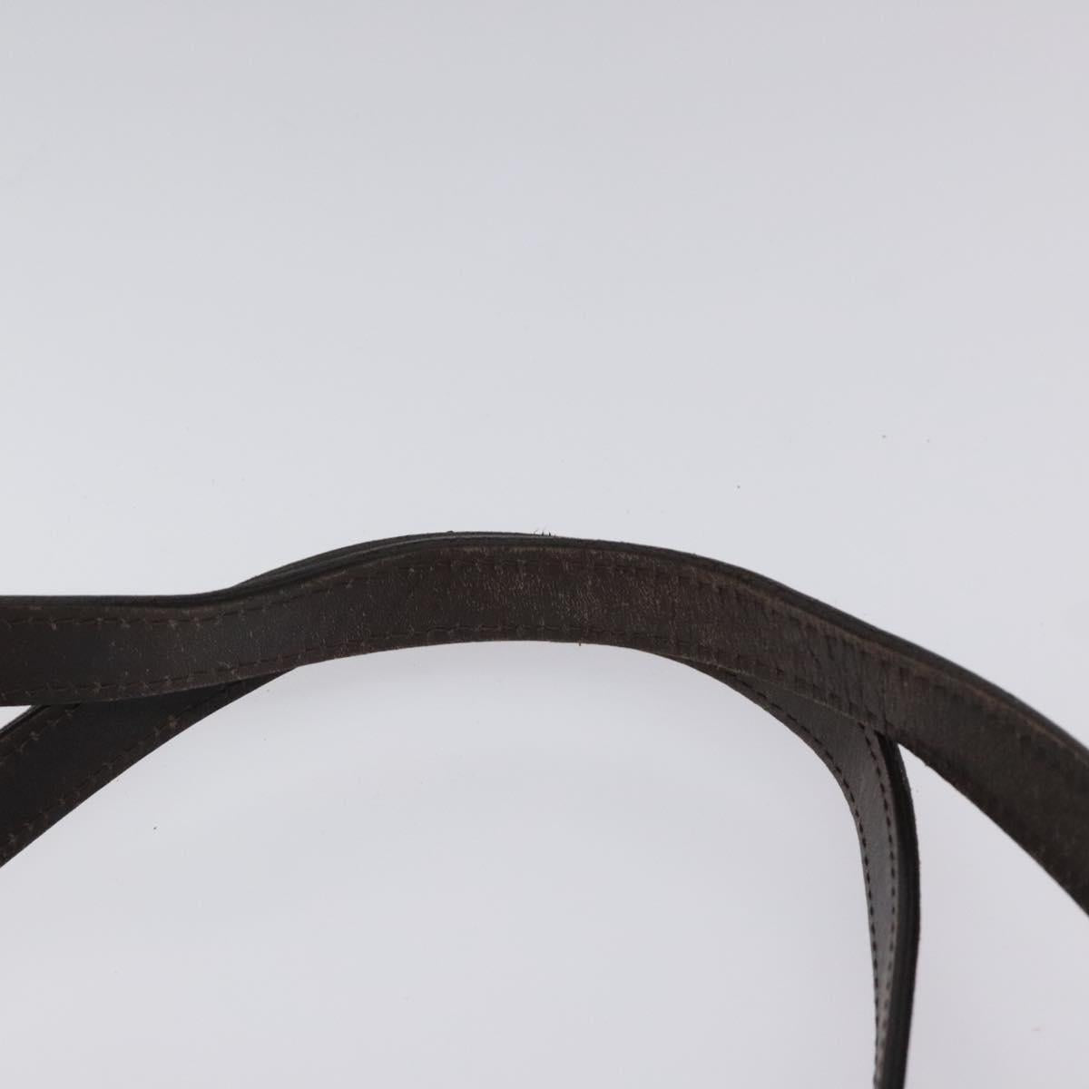 BURBERRY Nova Check Hand Bag Nylon Beige Silver Auth 116114