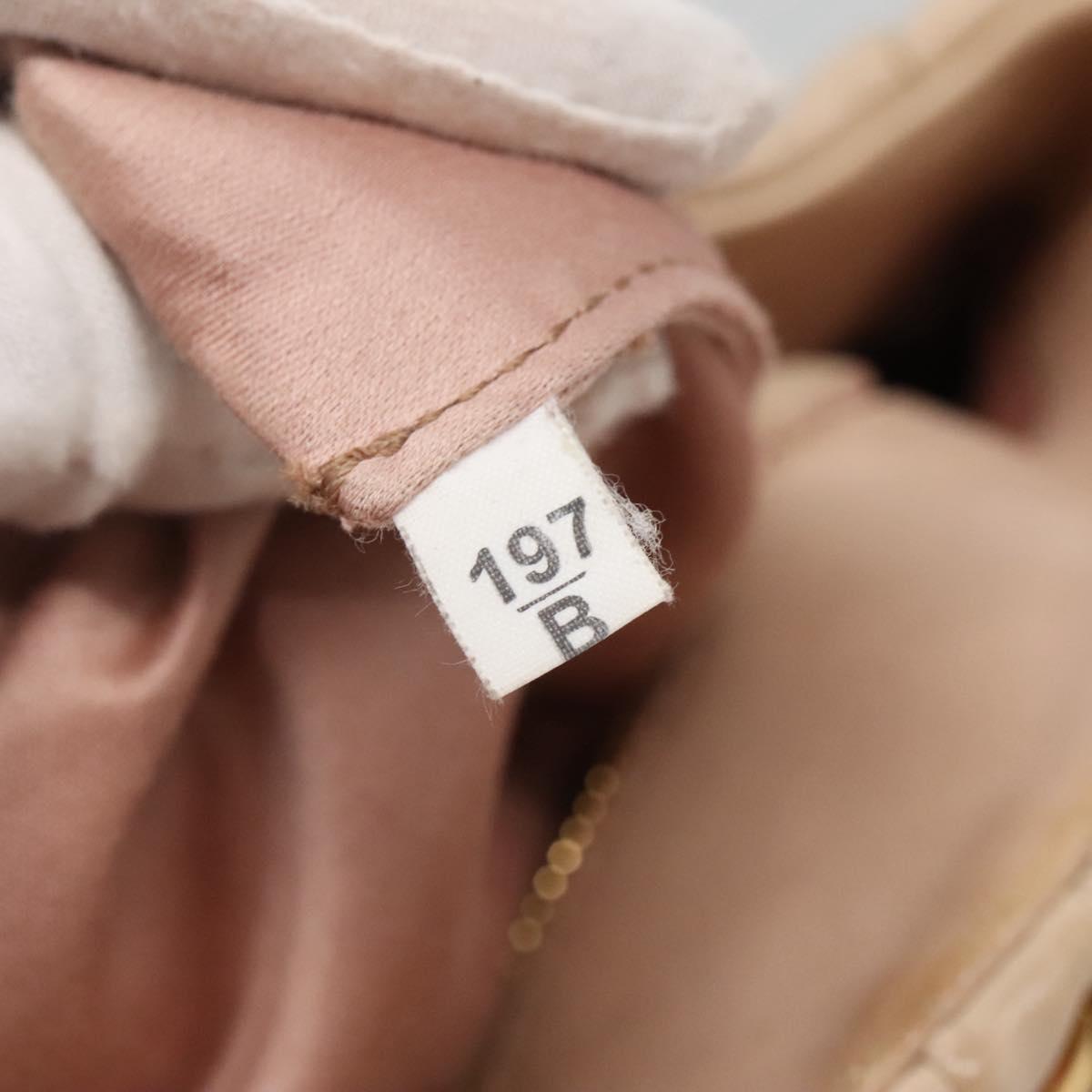 Miu Miu Matelasse Hand Bag Leather 2way Beige Gold Auth 116116