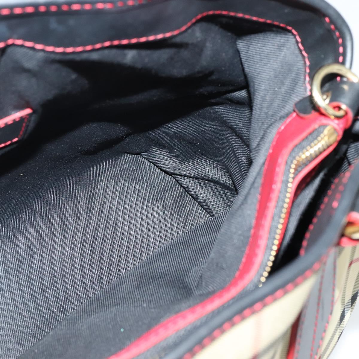 BURBERRY Nova Check Hand Bag Canvas 2way Beige Auth 116123V