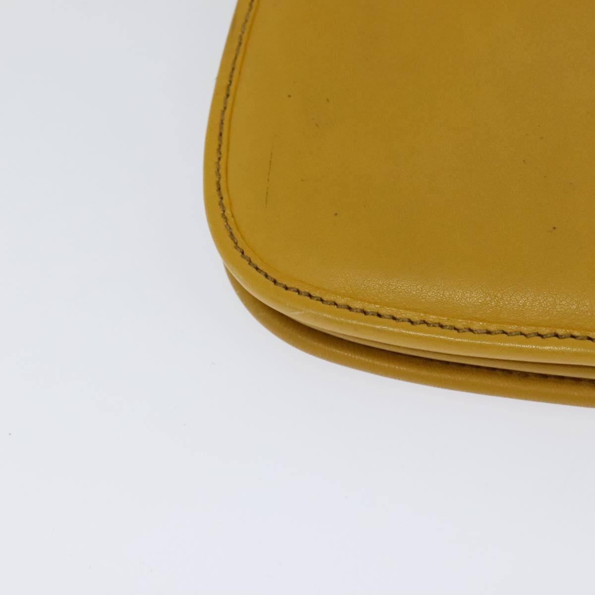 Miu Miu Shoulder Bag Suede Leather Yellow Auth 116150