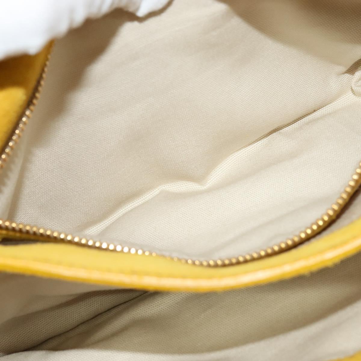 Miu Miu Shoulder Bag Suede Leather Yellow Auth 116150