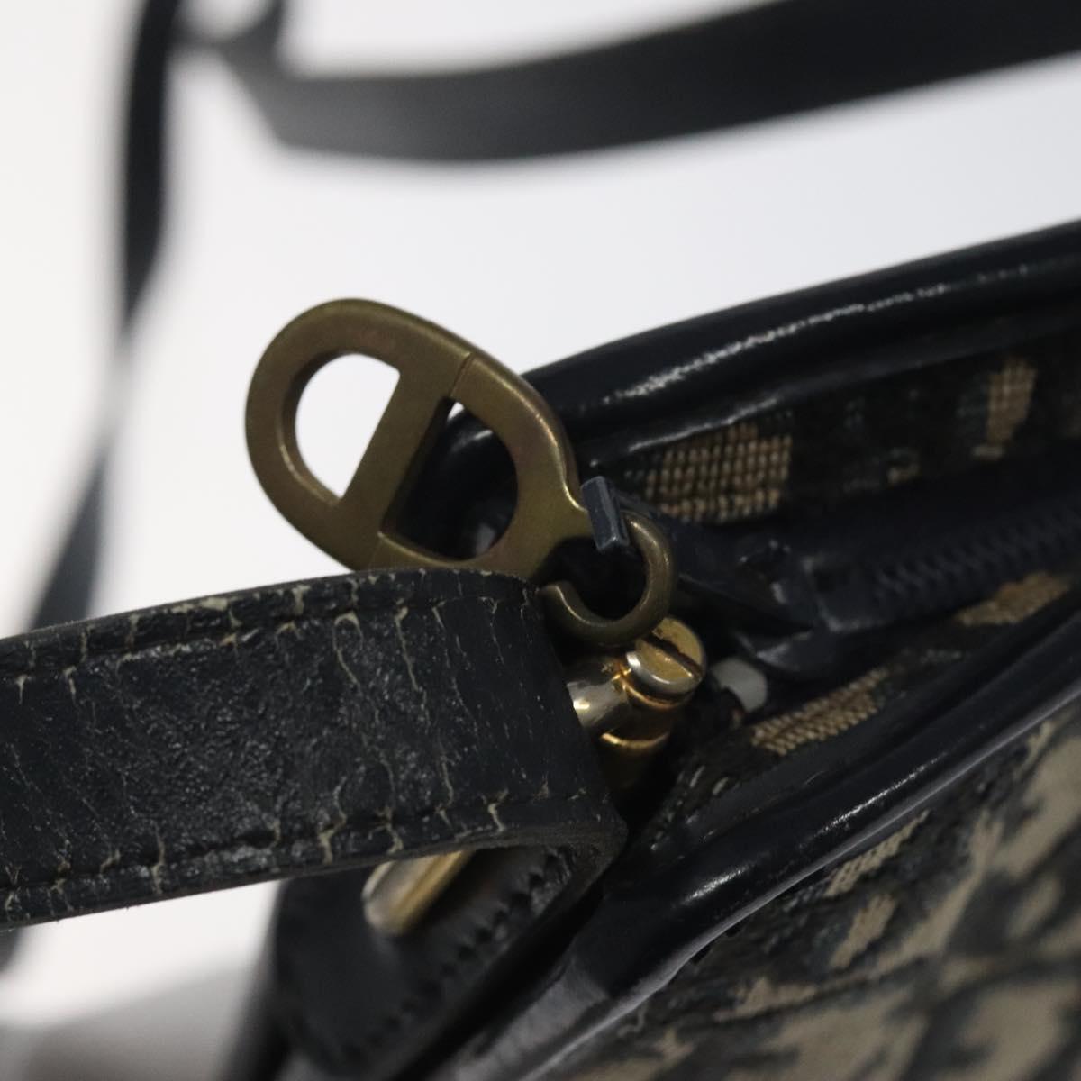 Christian Dior Trotter Canvas Shoulder Bag Navy Auth 116165