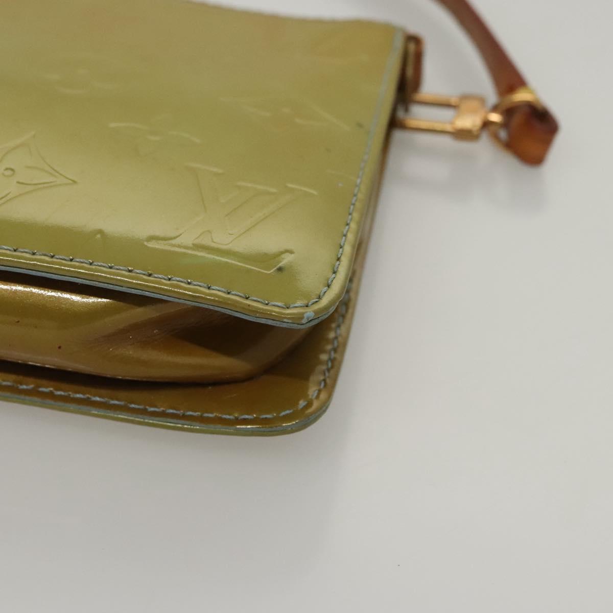 LOUIS VUITTON Monogram Vernis Lexington Pouch Baby Blue M91011 LV Auth 116166