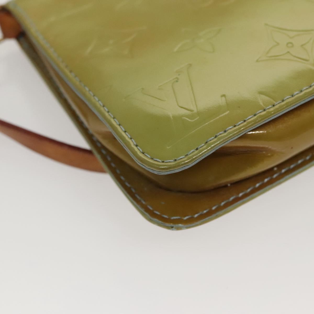 LOUIS VUITTON Monogram Vernis Lexington Pouch Baby Blue M91011 LV Auth 116166