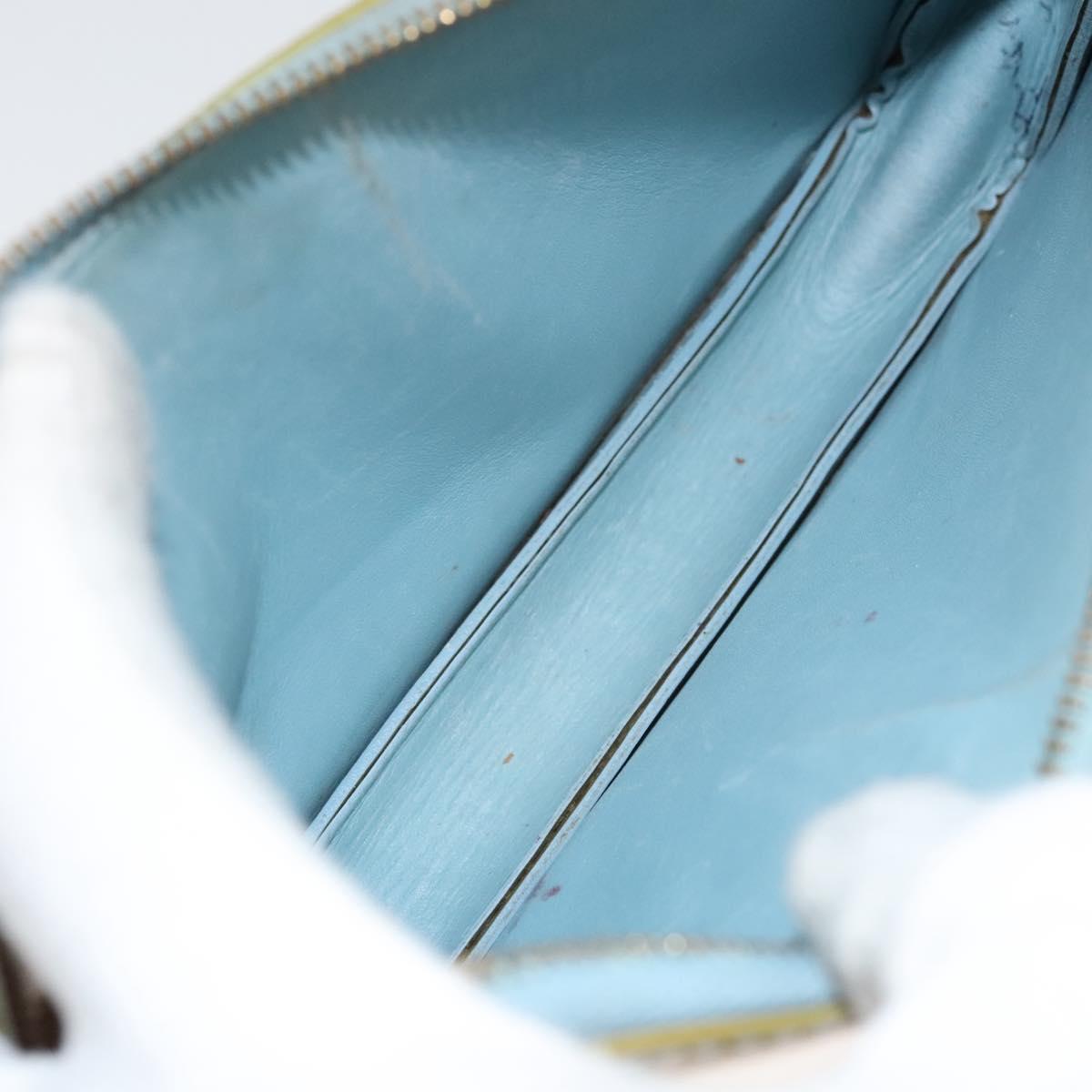 LOUIS VUITTON Monogram Vernis Lexington Pouch Baby Blue M91011 LV Auth 116166