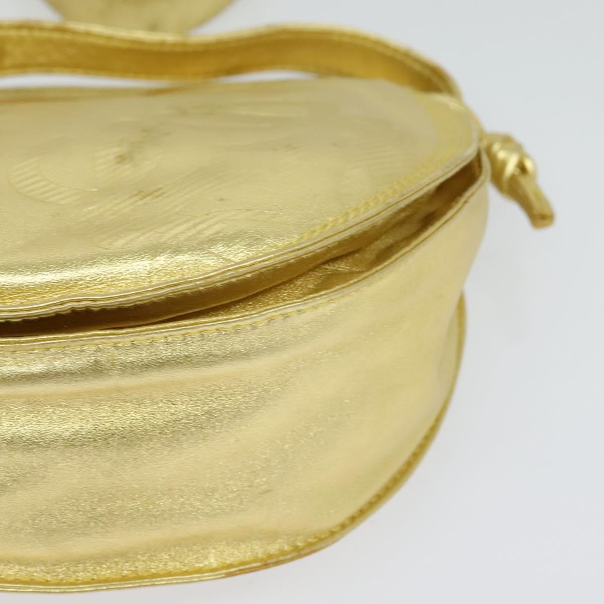LOEWE Anagram Shoulder Bag Leather Gold Tone Auth 116175
