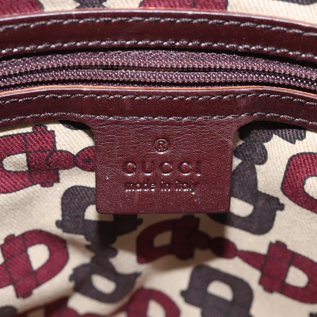 GUCCI GG Canvas Guccissima Hand Bag Gold Brown 145994 Auth 116184