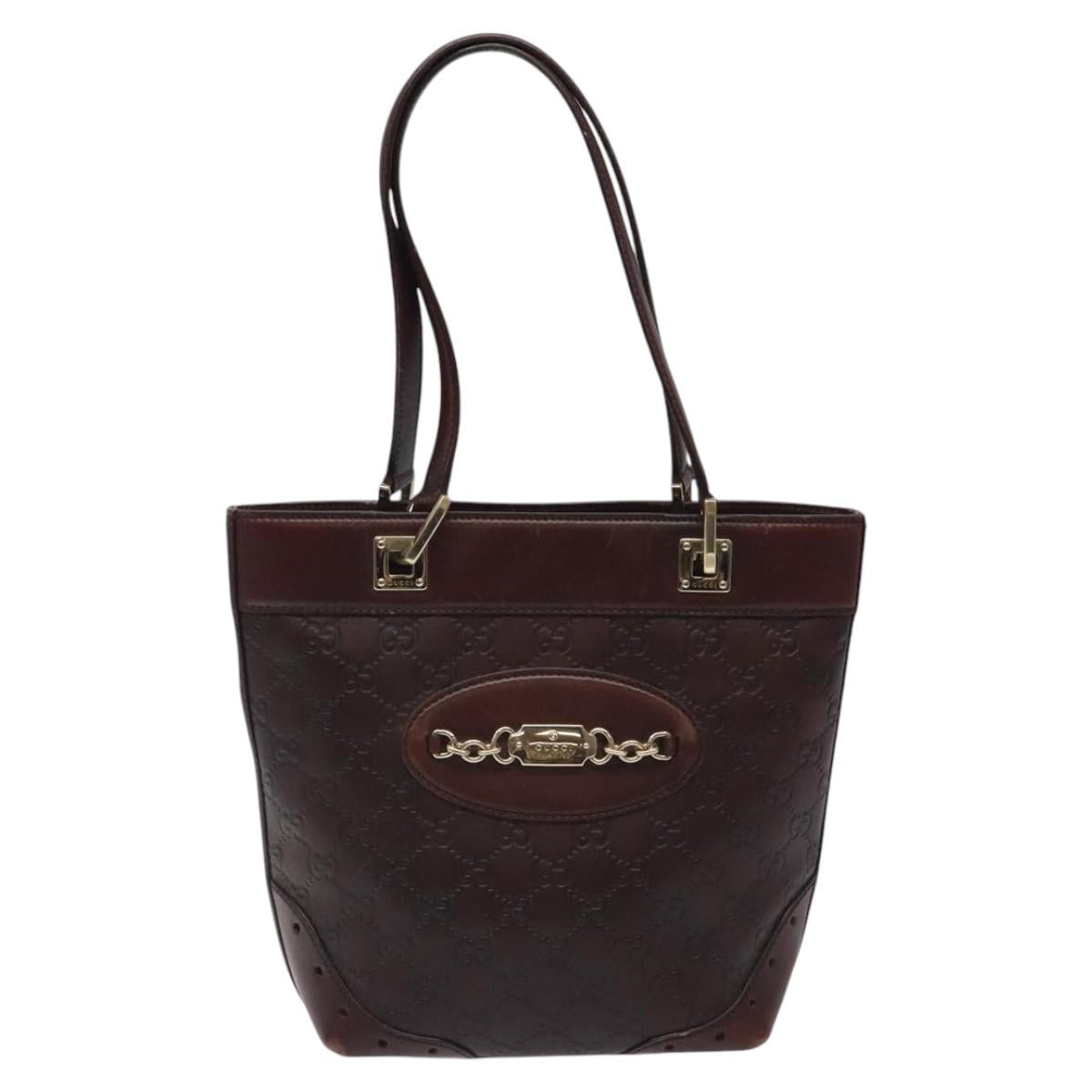 GUCCI GG Canvas Guccissima Hand Bag Gold Brown 145994 Auth 116184