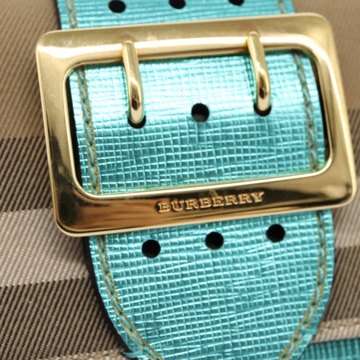 BURBERRY Nova Check Shoulder Bag Canvas 2way Beige Auth 116187