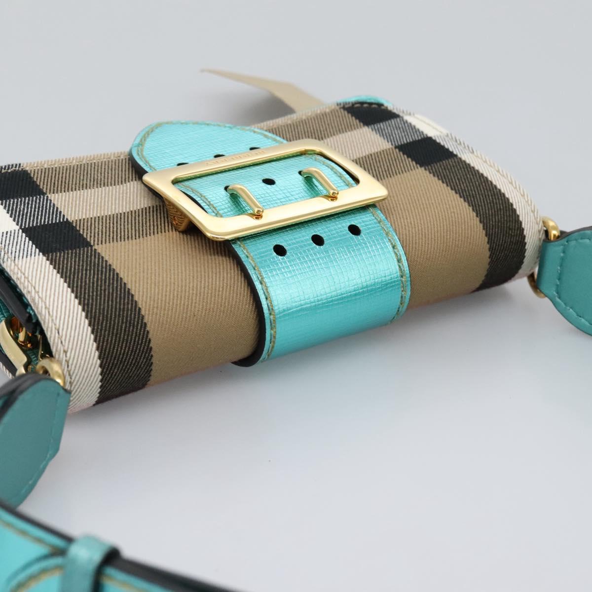 BURBERRY Nova Check Shoulder Bag Canvas 2way Beige Auth 116187