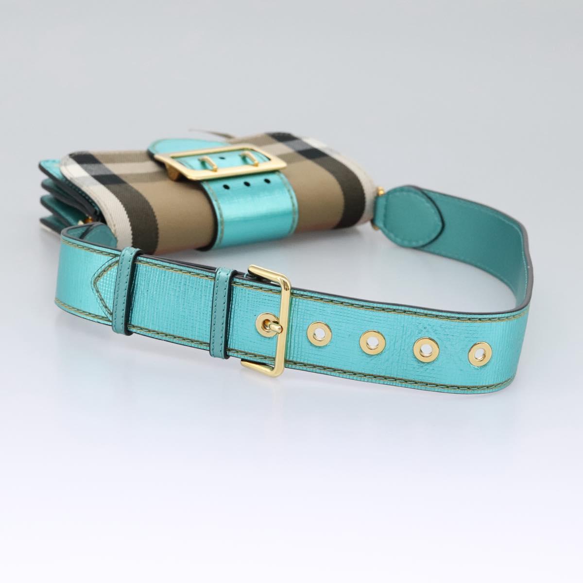 BURBERRY Nova Check Shoulder Bag Canvas 2way Beige Auth 116187